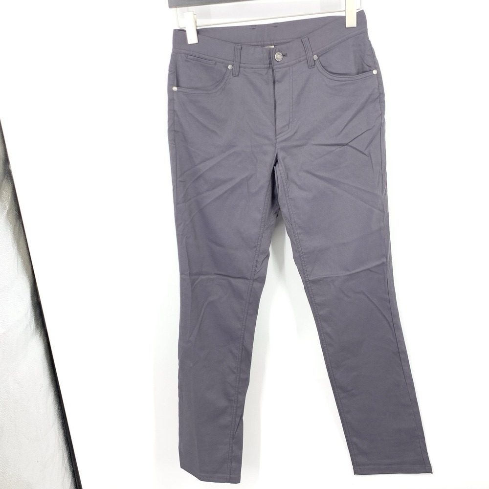 LL Bean Men Size 30 x 32 Pants Gray Slim Straight Leg Nylon Venture Stretch Hike